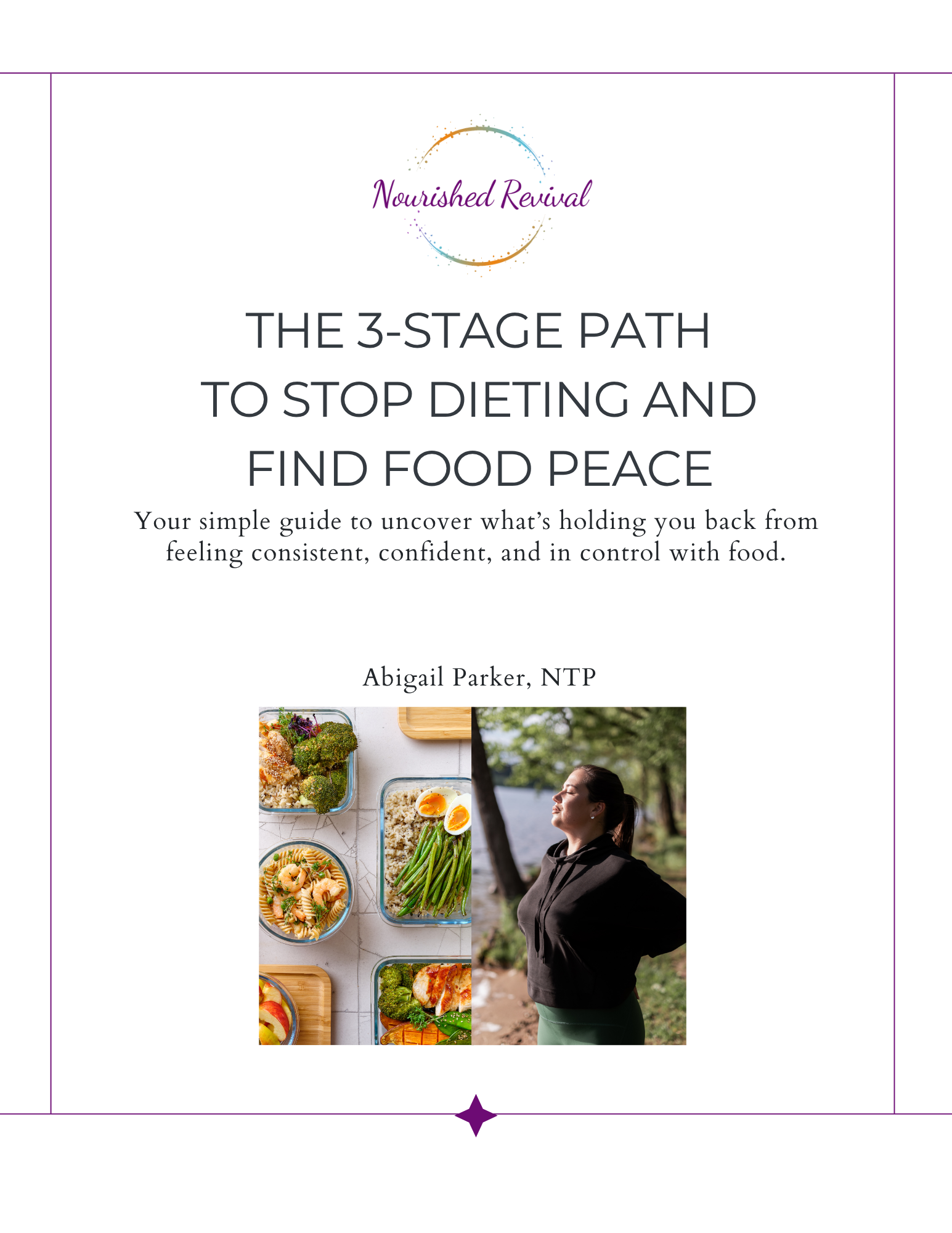 Nourished Revival free guide, The 3-Stage Path to Stop Dieting and Find Food Peace